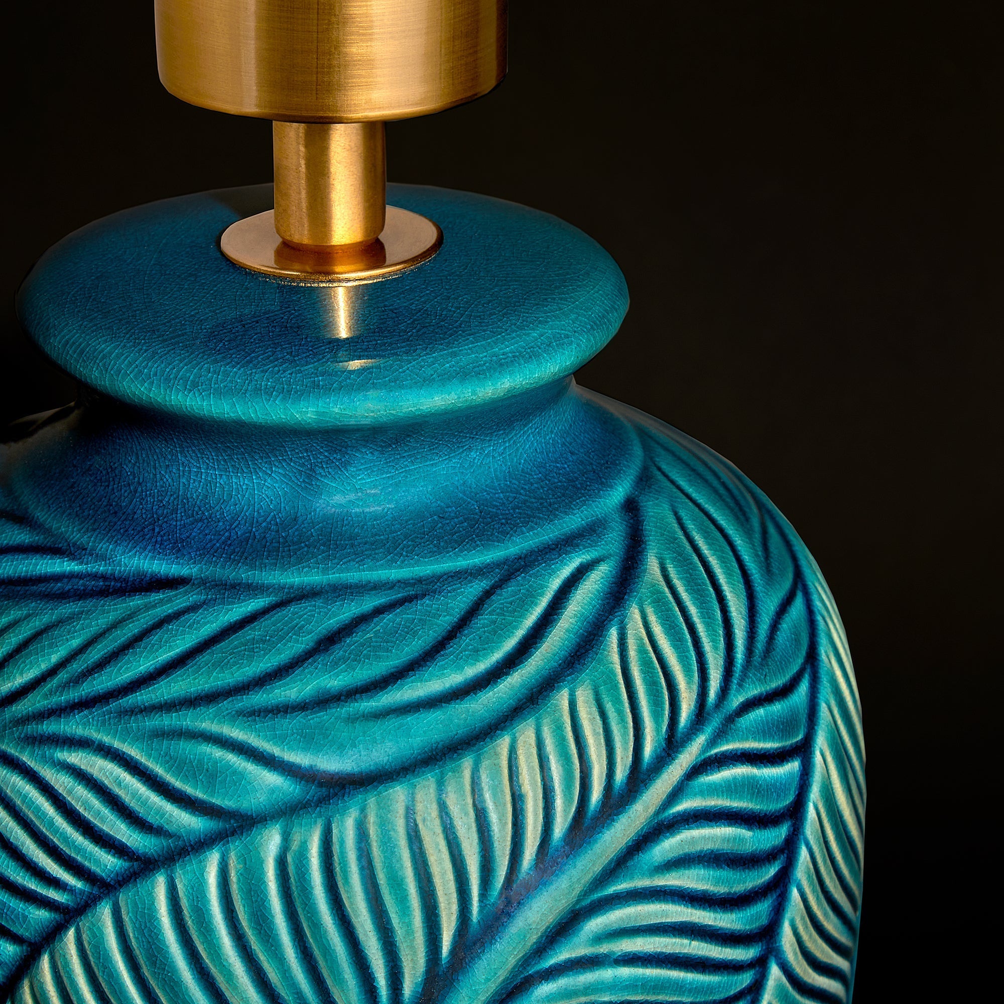 Smaller Bonello bedside lamp in blue