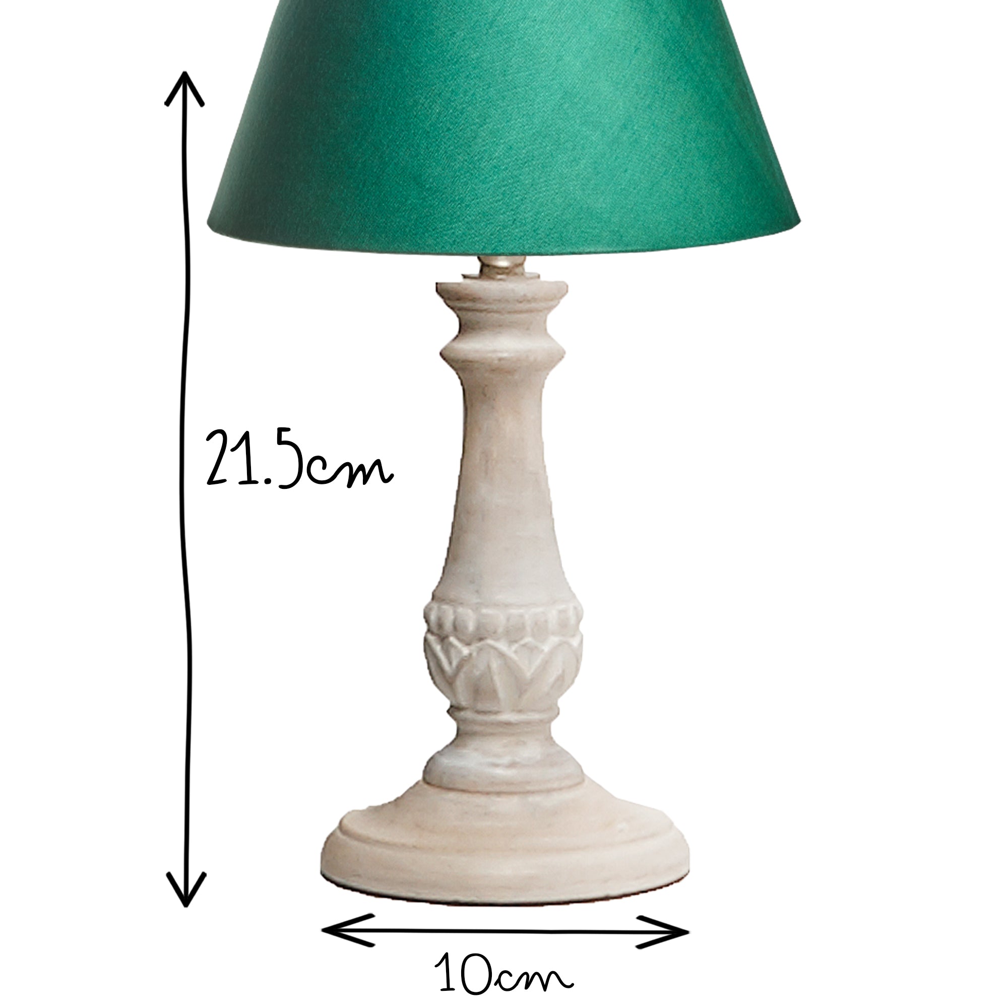 Ginger table lamp in natural whitewash
