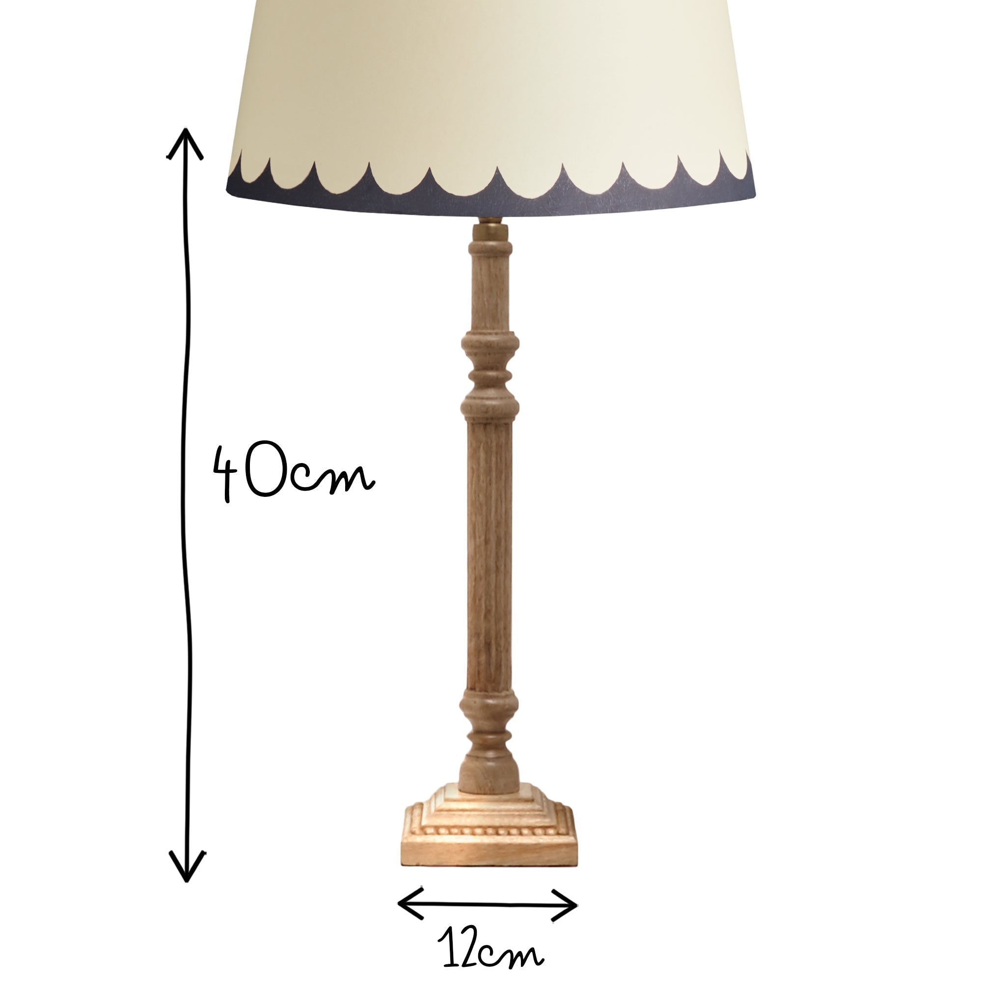 Hera table lamp in lightly waxed