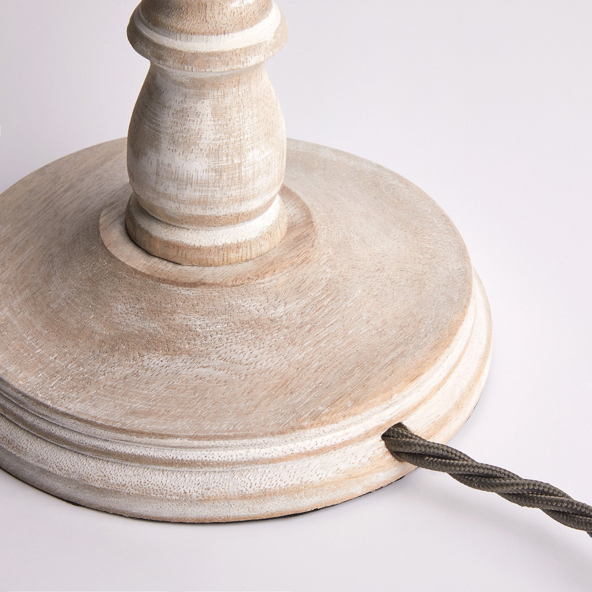 Paolo table lamp in natural whitewash