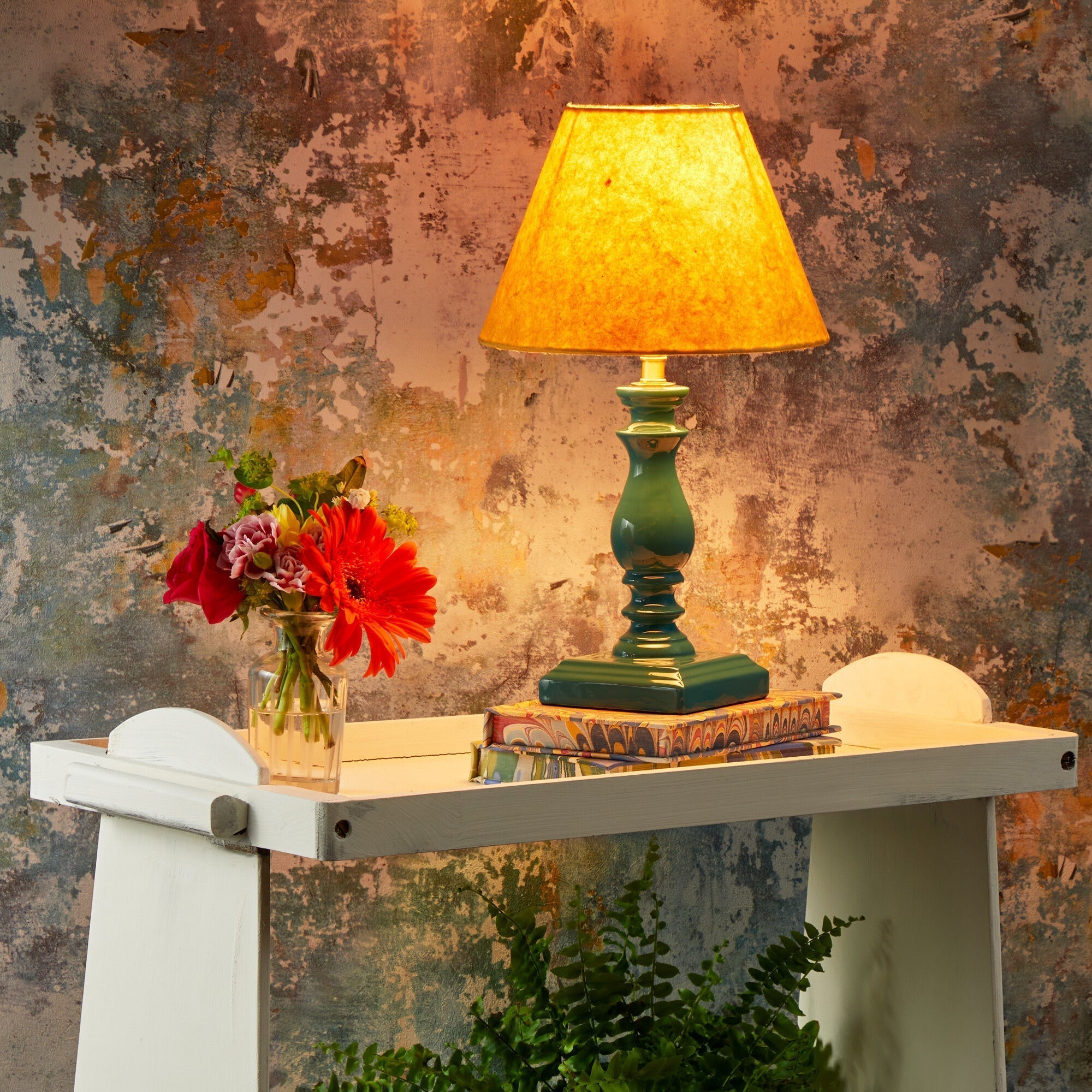 Wilma table lamp in turquoise